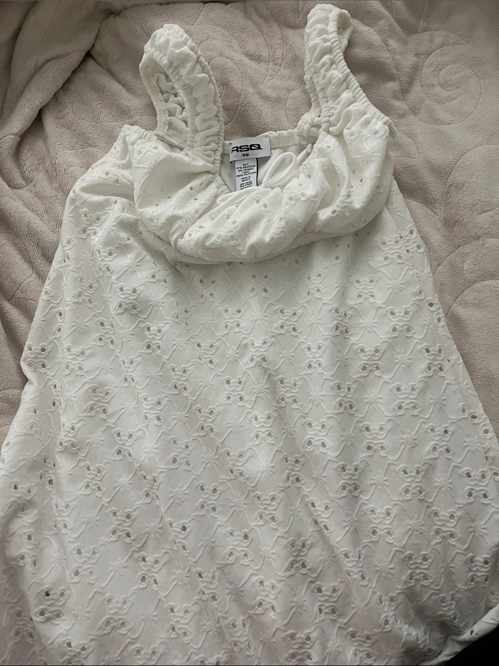 Girls RSQ White Eyelet Sleeveless dress